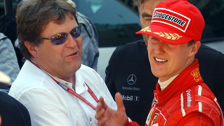 Sympathie auf beiden Seiten: Norbert Haug und Michael Schumacher.