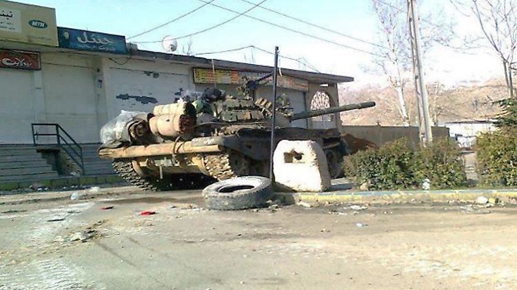 Panzer der syrischen Armee in einem Vorort von Damaskus (Archivbild).