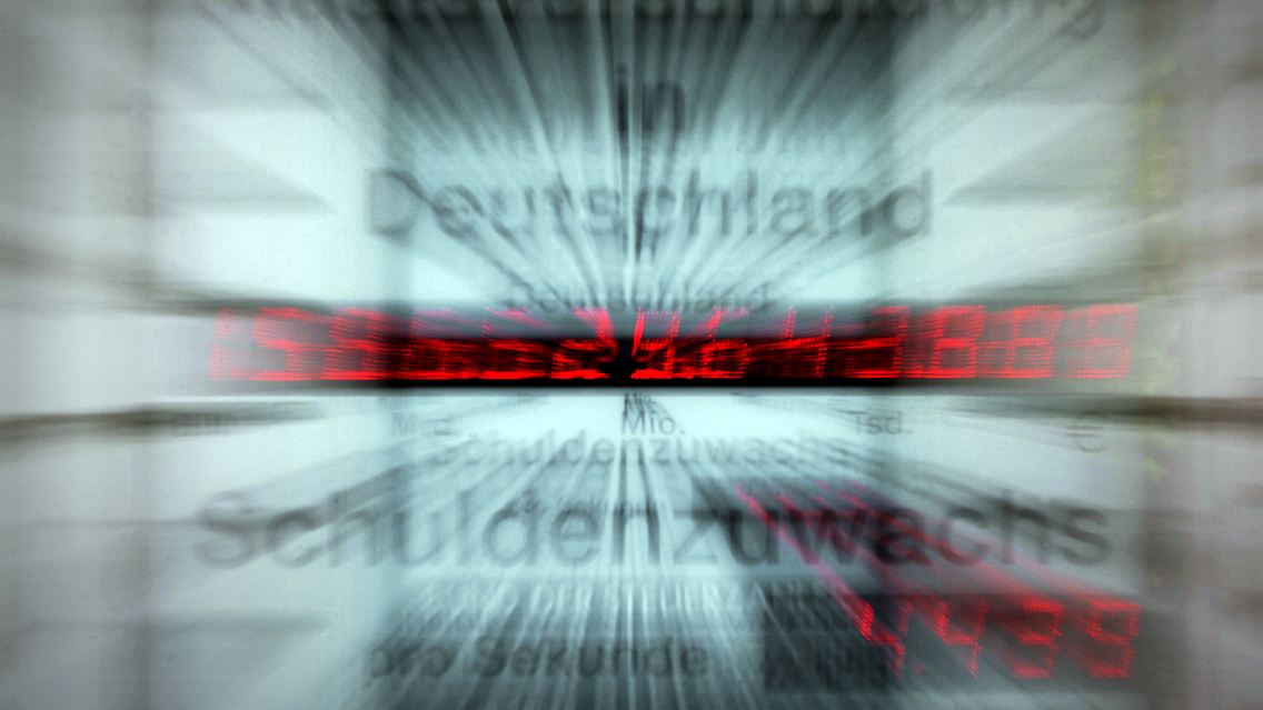 Die Schuldenuhr tickt immer schneller.