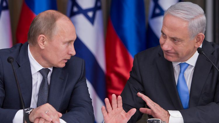 Wladimir Putin traf in Jerusalem mit Benjamin Netanjahu zusammen.