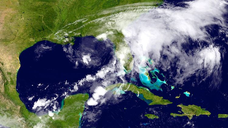 Satellitenbild von "Debby".