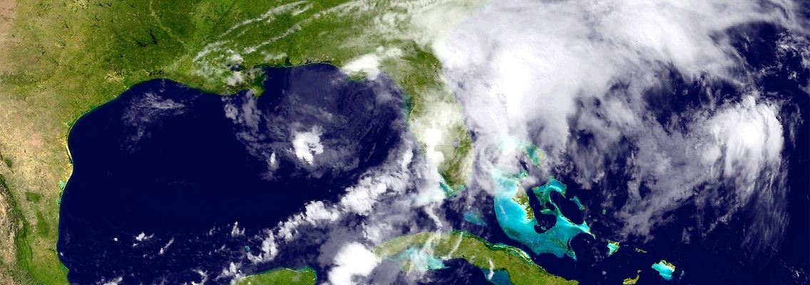 Satellitenbild von "Debby".