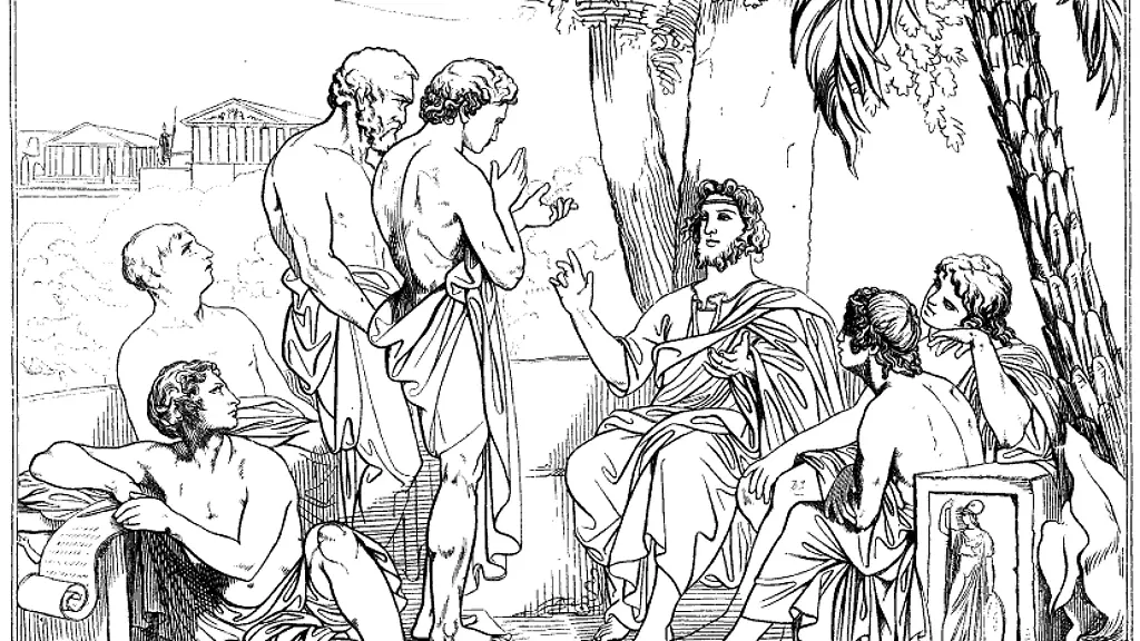 Plato-i-sin-akademi-av-Carl-Johan-Wahlbom-ur-Svenska-Familj-Journalen