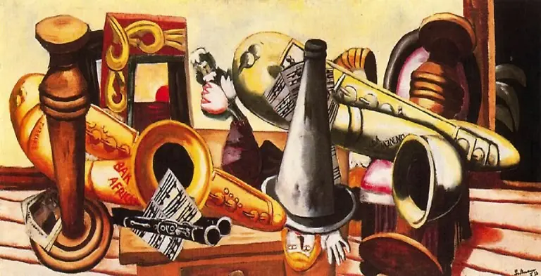 Grosses-Stillleben-mit-Musikinstrumenten-Max-Beckmann