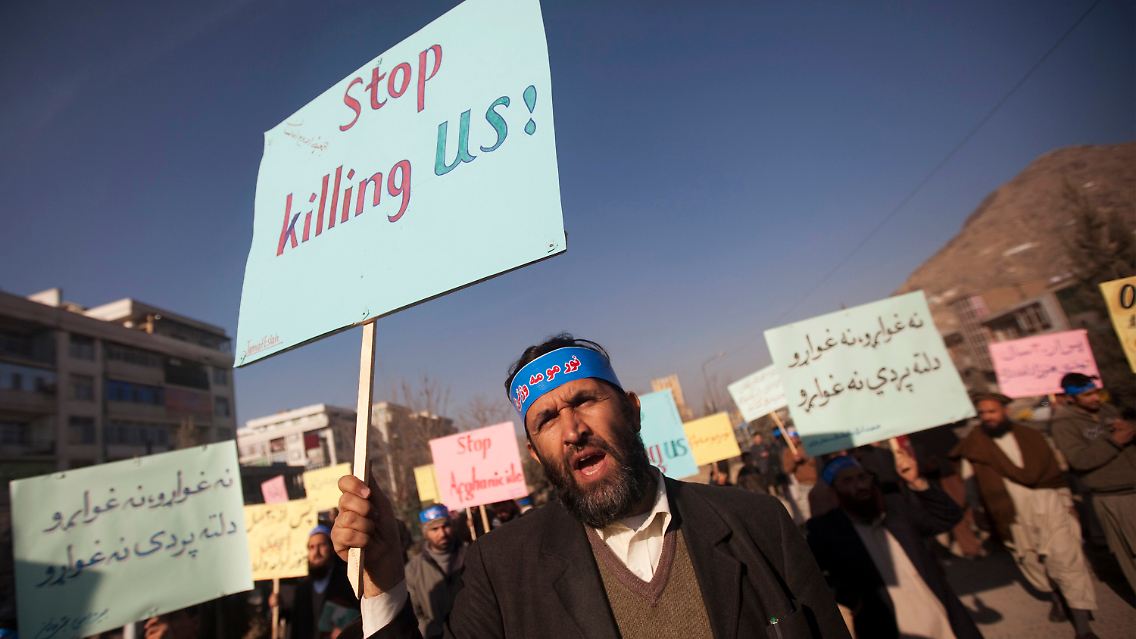 Etwa 150 Menschen gingen in Kabul auf die Straße.
