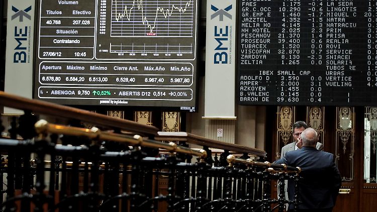 Große Anspannung an der Madrider Börse.