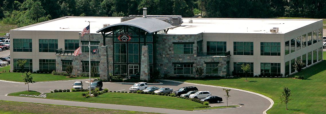 Das Hauptquartier von Blackwater, jetzt Xe, in Moyock im US-Bundesstaat North Carolina.