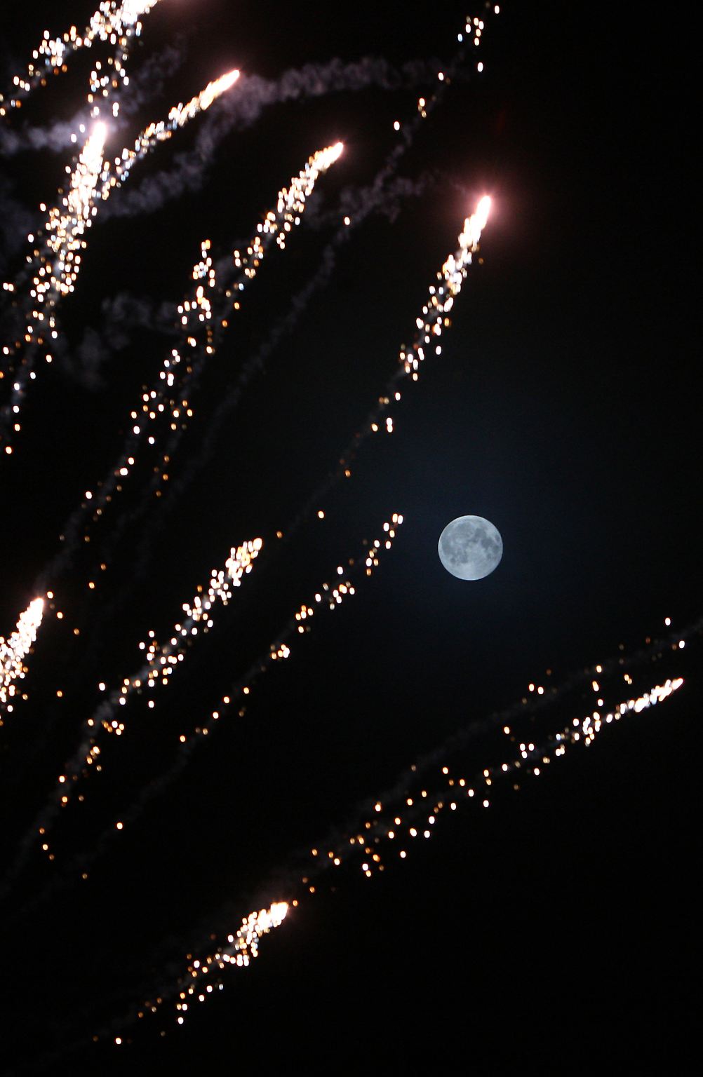 Feuerwerk, Vollmond und nasse Füße.