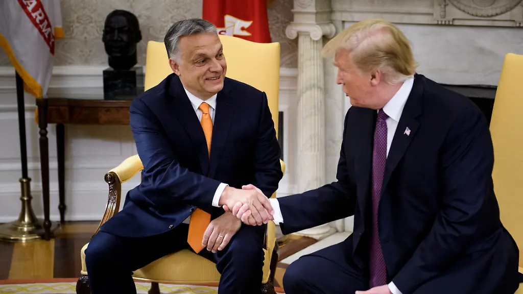 AFP-20190513-1GF17J-v1-HighRes-TrumpHostsHungarianPrimeMinisterViktorOrban