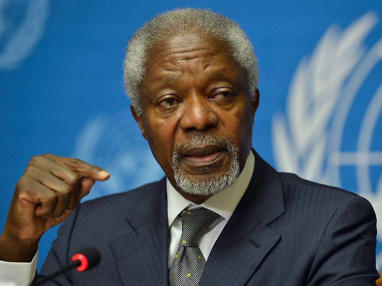 Kofi Annan will die Russen überzeugen.