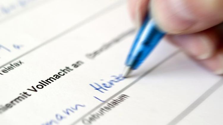 Auch eine rechtlich einwandfreie Vollmacht nützt nichts, wenn ihre Form ungenügend ist.