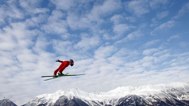 Gregor Schlierenzauer in der Qualifikation für das dritte Springen in Innsbruck.