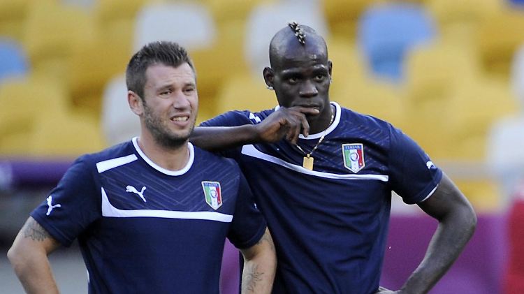 Das Sturmduo: Antonio Cassano (l.) and Mario Balotelli.
