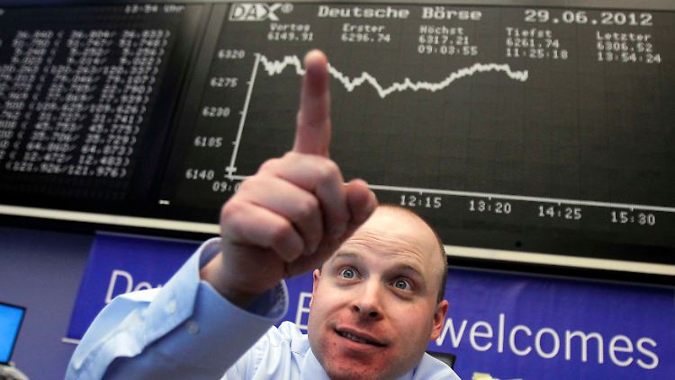 So ging der Dax ins Wochenende: Mit großen Augen und einem gestreckten Zeigefinger.