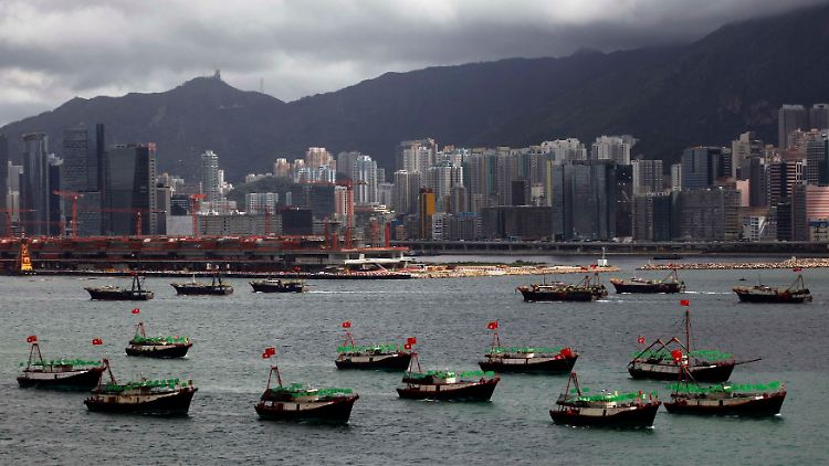 Blick auf Hongkong.