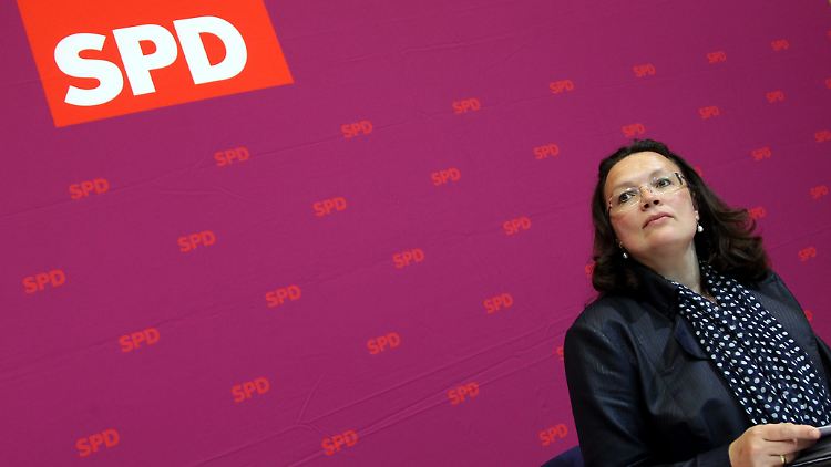 Andrea Nahles packt den verbalen Hammer aus.