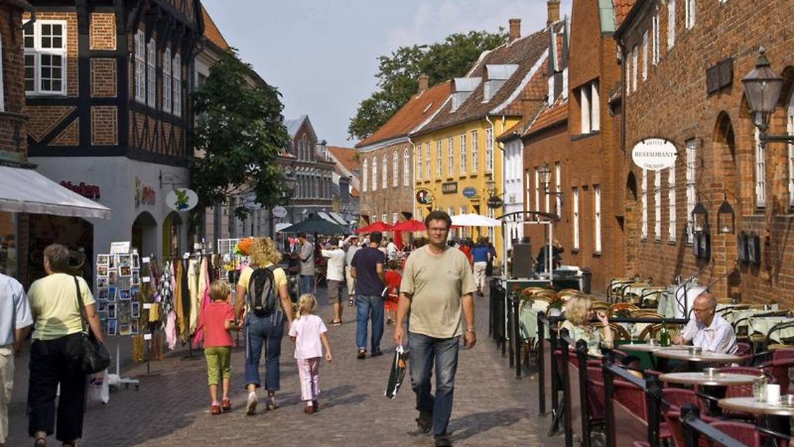 Fußgängerzone von Ribe.