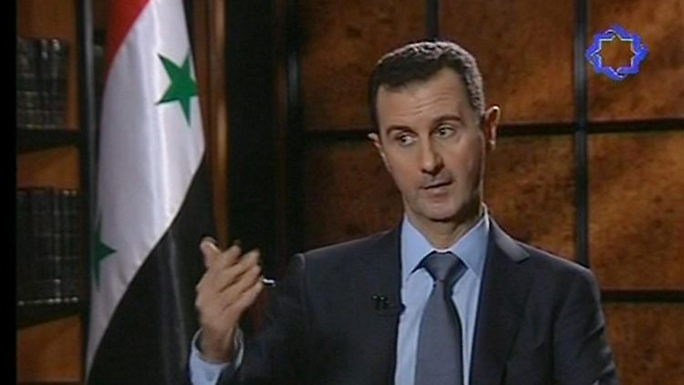 Assad während eines Interviews in Teheran.