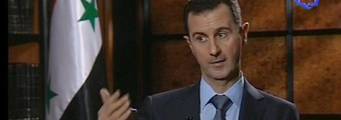 Assad während eines Interviews in Teheran.