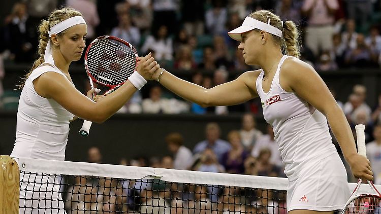 Verliererin Lisicki mag ihre Gegnerin kaum ansehen.