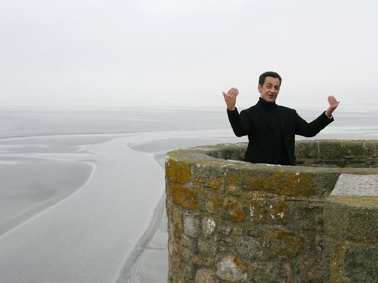 Sarkozy auf Mont-Saint-Michel. (Januar 2007)