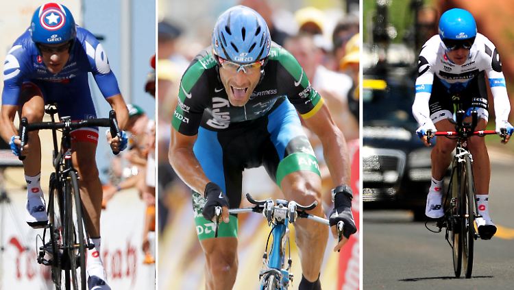 Gesperrte Kronzeugen: Die US-Radprofis David Zabriskie (v. l. ), George Hincapie, Christian Vande Velde und Levi Leipheimer sollen nach einem Dopinggeständnis und einer Aussage gegen Lance Armstrong mit einer sechs monatigen Sperre belegt worden sein.
