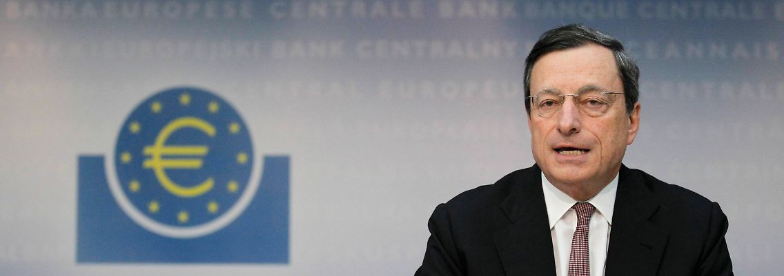 Erläuterungen vor der Presse: Mario Draghi spricht nach dem Zinsentscheid.