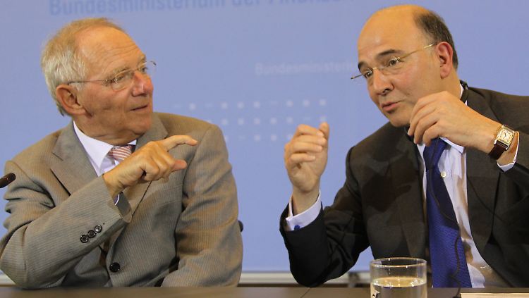 Schäuble und sein französischer Amtskollege Moscovici.