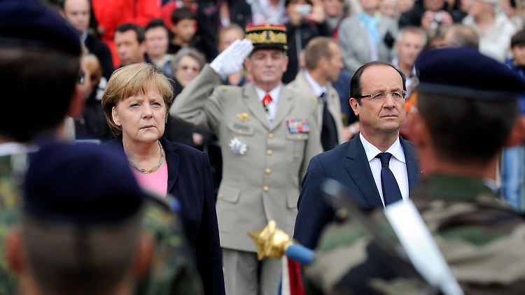 Merkel und Hollande in Reims.