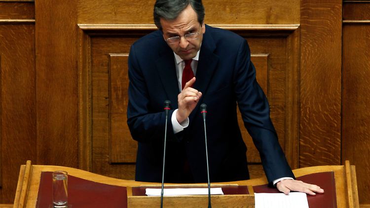 Führt die Regierung von Konservativen, Sozialisten und der Demokratischen Linken: Premier Samaras.