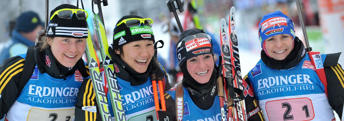 Nur Russland war besser: Tina Bachmann, Simone Hauswald, Andrea Henkel und Martina Beck.