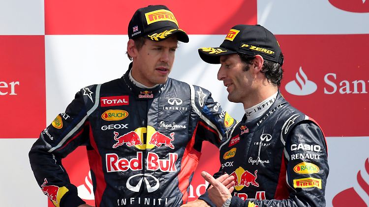 Doppel-Weltmeister Sebastian Vettel (l.) ist derzeit nur die Nr. 2 im Red-Bull-Team, hinter Mark Webber.