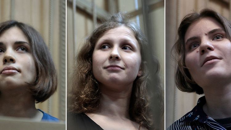 Alles Rowdys? Nadeschda Tolokonnikowa, Maria Aljochina und Jekaterina Samuzewitsch (v.l.n.r.)