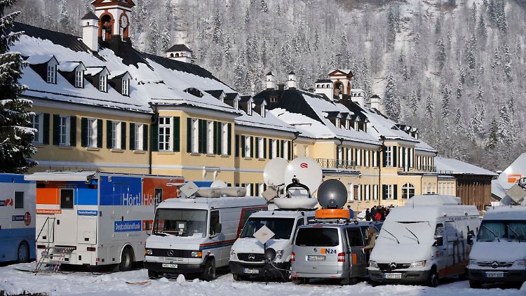 Am Tagungshotel in Wildbad Kreuth.