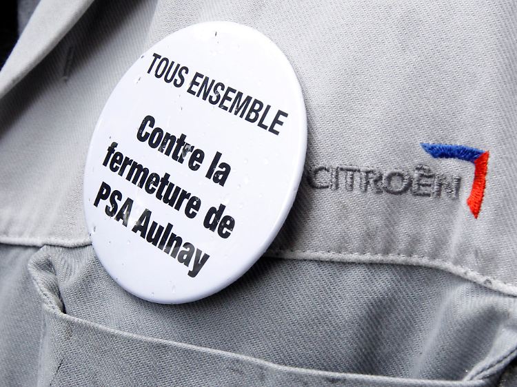 "Gemeinsam gegen die Schließung": Nicht nur in Aulnay muss PSA mit Gegenwind rechnen.