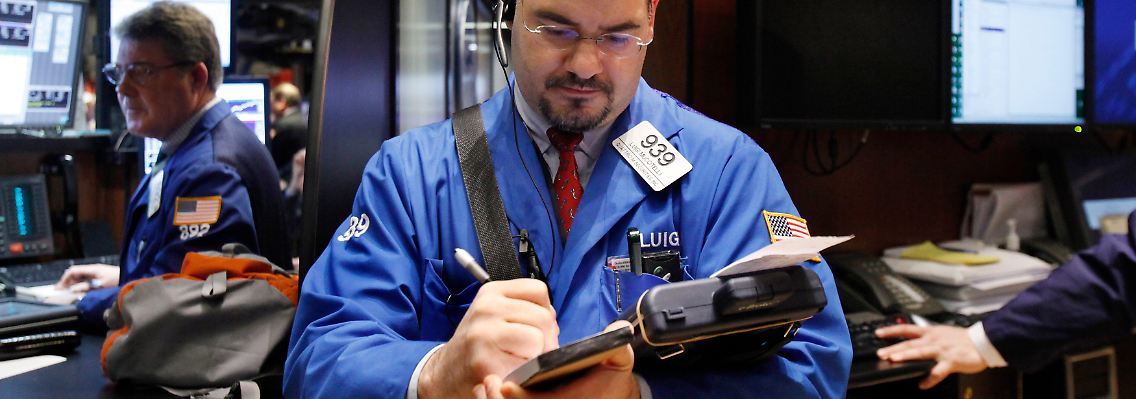 Abrechnung am Ende am Freitagabend: Händler an der New York Stock Exchange.