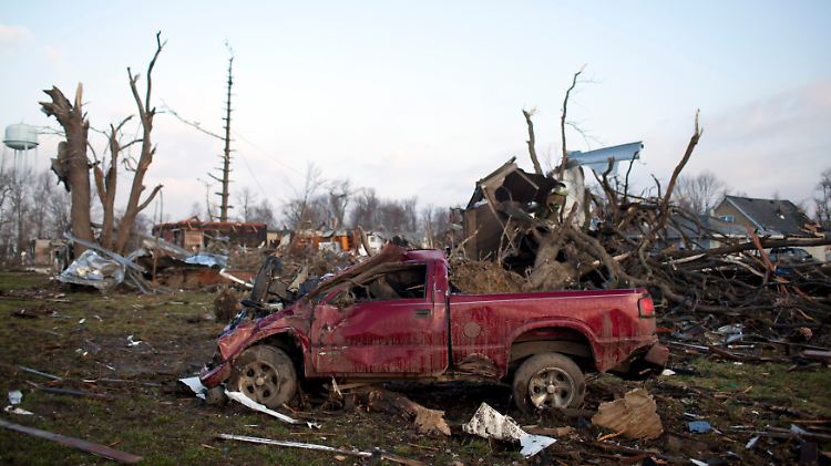 Tornado-Schäden in Marysville, Indiana: Um die Lage zu erfassen, muss die Statistik Schicksale in Zahlen ausdrücken.