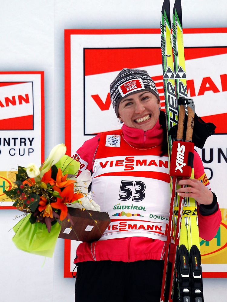Strahlende Siegerin: Justyna Kowalczyk.