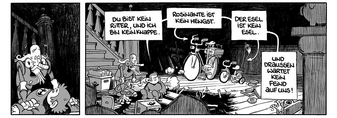 Und wie geht die Familie damit um? Der Enkel von Alonso Quijano hat jedenfalls einiges klarzustellen.