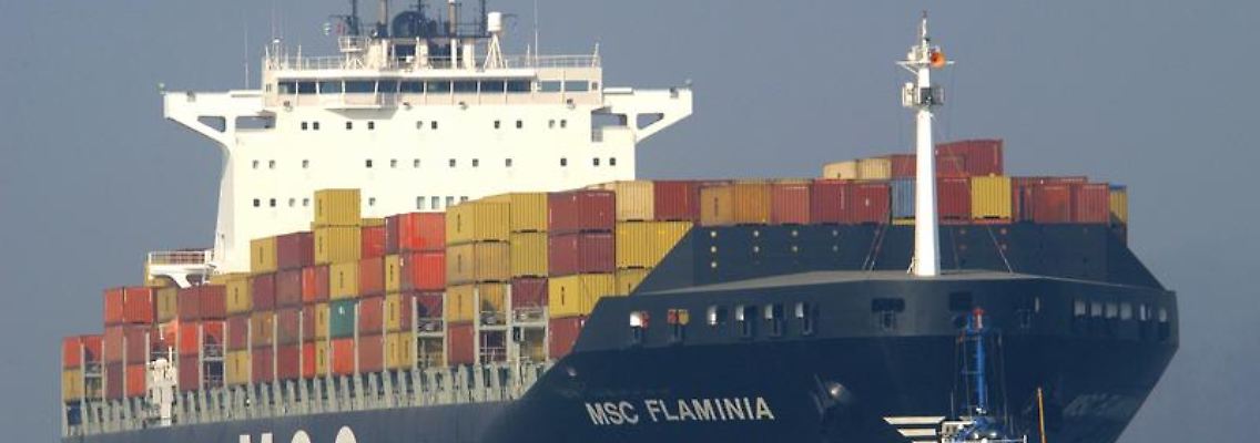 Finanziert mit dem Geld deutscher Anleger: die "MSC Flaminia" in voller Länge (Archivbild).
