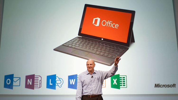Die neue Offive-Version des werde sich per Fingerzeig und Eingabestift genauso gut bedienen lassen wie per Maus und Tastatur, verspricht Steve Ballmer.