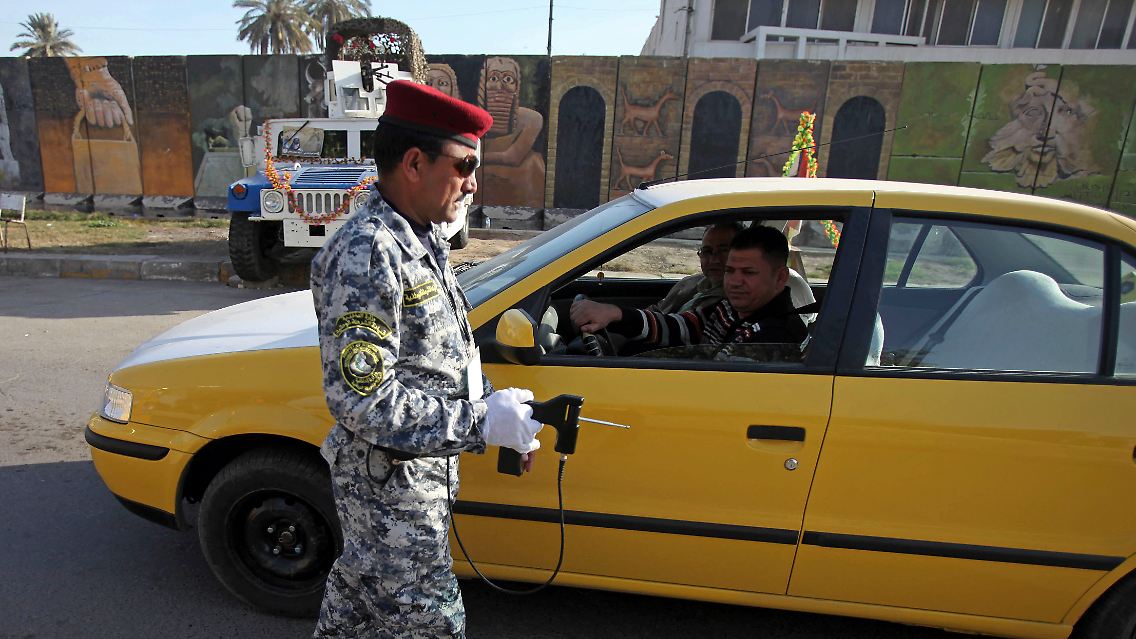 Sicherheitsmaßnahmen: Checkpoint in Bagdad.