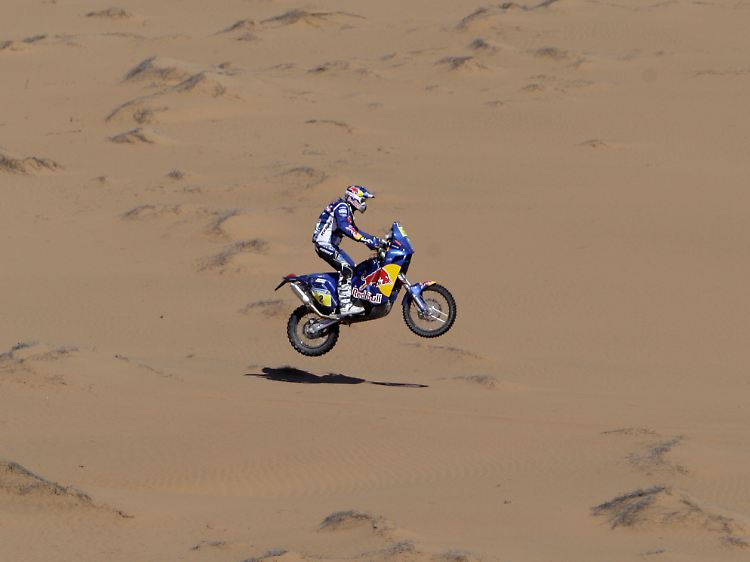 Cyril Despres liegt fast anderthalb Stunden vor dem Zweitplatzierten in der Motorradwertung.