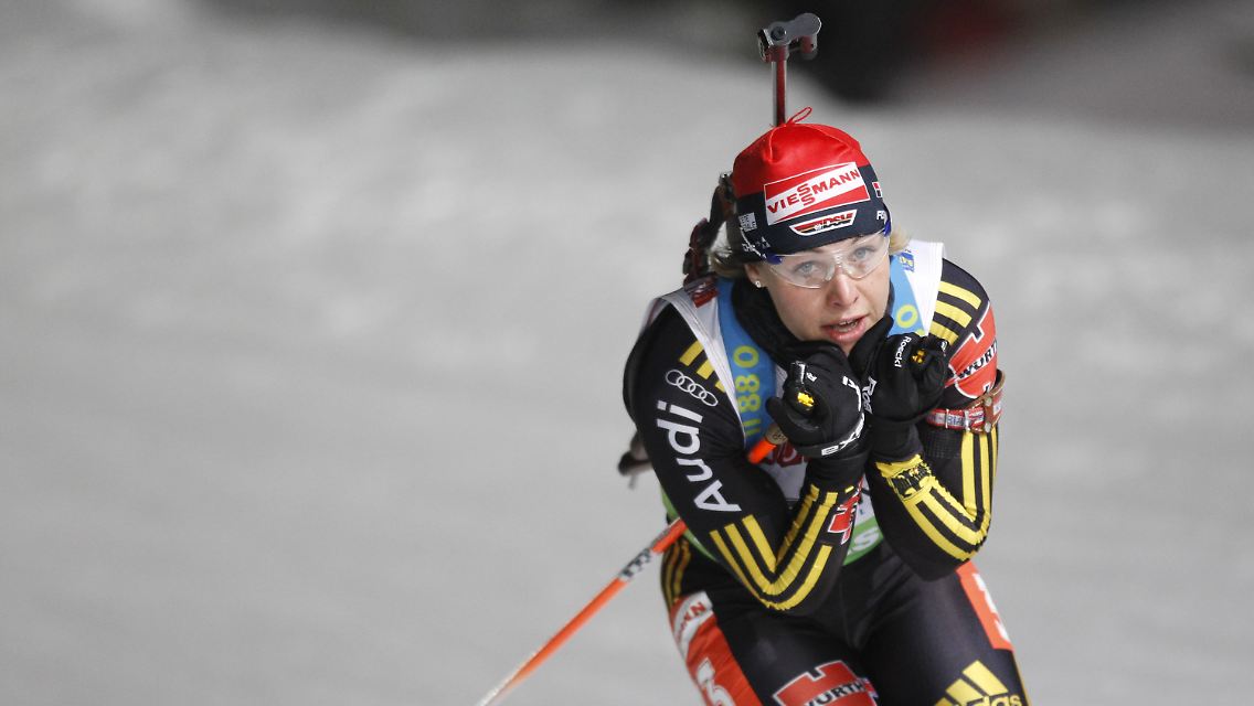 Beste Deutsche: Maddalena Neuner kam auf den dritten Platz.