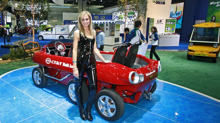 Macht auch auf dem Golfplatz eine gute Figur: Manche Elektromobile vom chinesischen Anbieter CT&T erinnern stark an einen Caddy.