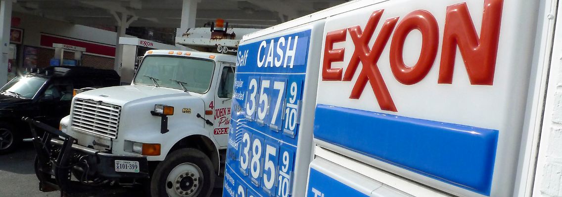 Exxon-Tankstelle in Arlington im US-Bundesstaat Virginia.