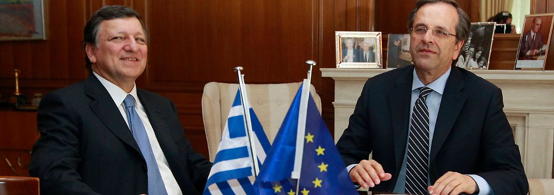 EU-Kommissionspräsident Jose Manuel Barroso und der griechische Premier Antonis Samaras