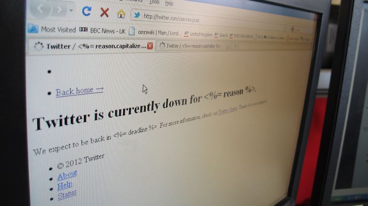 Vorübergehend gab es nur eine Fehlermeldung bei Twitter zu sehen.