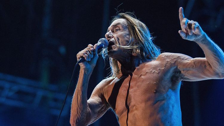 Mit 65 noch ganz schön knackig: Iggy Pop am 1. Juli 2012.