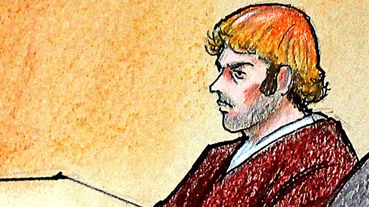 Jamers Holmes wirkt teilnehmslos vor Gericht.
